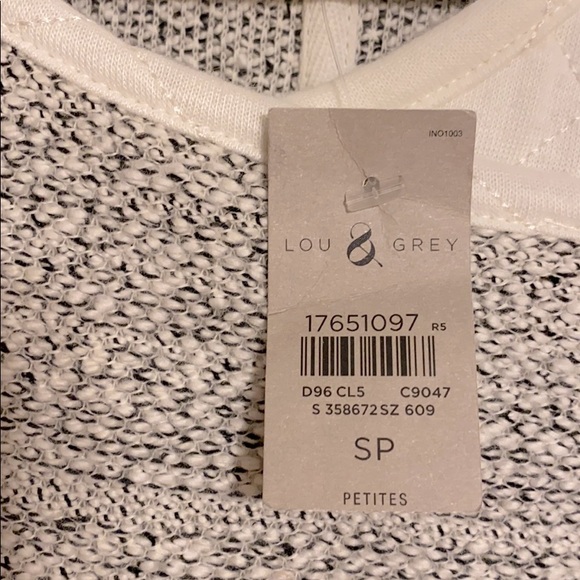 NWT LOU & GREY Tweed Moto Quilted 3/4 Jacket SP - Picture 4 of 6